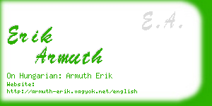 erik armuth business card